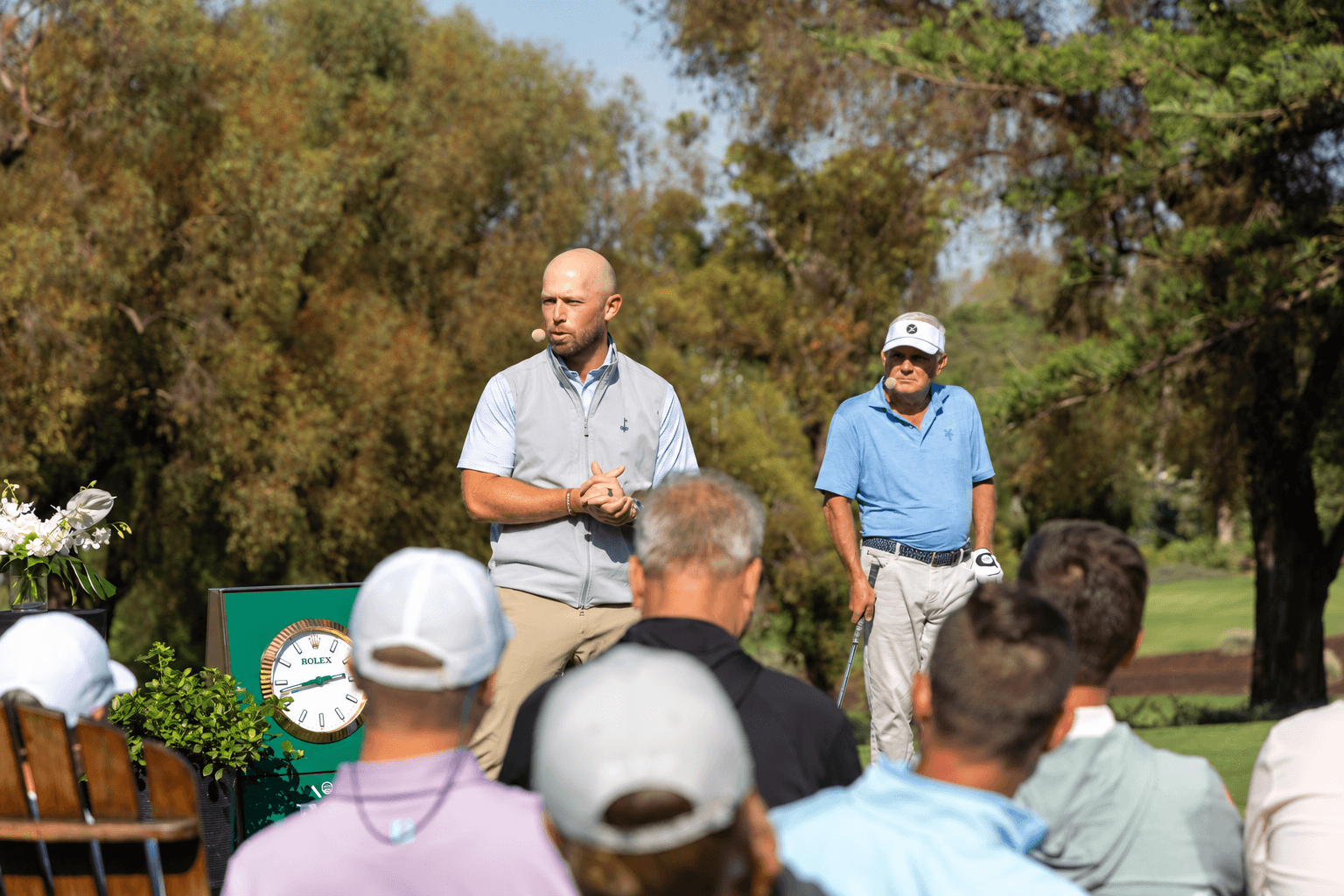 Cory Jez teaching a golf strategy seminar